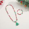 Pingente decorativo de Natal pulseira dos desenhos animados colar terno contas de arroz de vidro frisado colar terno acessórios de jóias