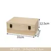 Caja de Madera Caja de Empaque Caja de Almacenamiento para Joyería con Cerradura Caja de Regalo para Tetera Sin Tapa Madera de Bambú Caja de Almacenamiento para el Hogar