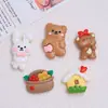 Oso Lindo Dibujo Animado Hecho a Mano DIY Accesorios para Joyería Pegamento de Crema Resina Accesorios Pequeños Hebilla de Zapato con Agujero Paquete de Material
