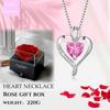 Collar explosivo transfronterizo de alta calidad en forma de corazón de Amazon para hombres y mujeres, con colgante de amor y cadena de clavícula con doce piedras de nacimiento.