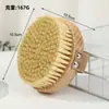 Cepillo de Masaje de Doble Cara Cerdas Bala Cepillo de Baño Corporal Mango de Madera Cepillo de Lufa Nanzhu Hemu Cepillo de Baño