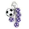 Nuevo Creativo 3D Estéreo PVC Caucho Suave Balón de Fútbol Serie Copa del Mundo Cadena de Cuentas Llavero Colgante Decoración Regalo