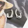 Luo Chen Más Vendido Transfronterizo Estilo Europeo y Americano Selecciones de Influencers de Instagram Pendientes en Forma de C Pendientes de Doble Capa de Alta Resistencia de Nicho y Accesorios para Orejas