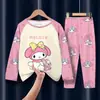 Pijama para niños transfronterizo para niñas de primavera y otoño, traje delgado de manga larga para niños, ropa de casa de verano para niñas pequeñas