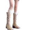 Meias de Renda para Mulheres, Meias Largas de Verão, Meias Finas para Panturrilha para Botas de Verão, Cobre-Botas para Primavera e Outono, Meias Longas Estilo Ballet