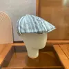 Nueva Gorra Rayada Japonesa Anti-hacia Adelante Artística Versátil Gorra de Artistas Primavera y Verano Ultradelgada Ajustable