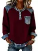 2026 Nova Moletom com Gola Jeans Color Block Estilo Europeu e Americano para Mulheres, Pulôver de Manga Longa, Jaqueta Casual Solta da Marca Trendy Transfronteiriça