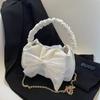 Bolso de Diseño Nicho Francés para Mujer 2024 Nuevo Bolso Bandolera de Moda con Pliegues y Lazo Bolso de Mano de Alto Valor