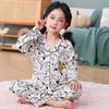 Pijama Infantil para Niñas, Primavera y Otoño, Algodón Nube Padre-Hijo Manga Larga y Pantalón Largo Estilo Nuevo para Niñas, Estudiantes de Edad Media, Conjunto de Ropa para el Hogar