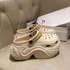 Zapatos con Suela Gruesa de Eva de 9 cm con Agujeros Zapatos para Aumentar la Altura Calzado de Exterior para Mujer Antideslizante Sensación de Calzado Puesto Sandalias de Playa para Mujer Verano