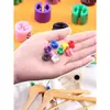 Botones de Color Estampados Anillos de Talla Redondos Perchas Estampadas Perchas para Pantalones Anillos de Talla de Letra