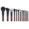 Directo de Fábrica Mini Set de 12 Brochas de Maquillaje Portátil Mango Corto Brocha para Sombras de Ojos Brocha para Polvos Herramientas de Belleza de Viaje
