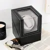 Caja de Embalaje Personalizada para Relojes Caja de Cuero para Relojes Mecánicos Luz de Lujo Transparente Visible Embalaje de Reloj Caja de Motor Automático Rotador de Reloj