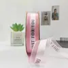 Cinturón de hilo de nieve inglés medio de 2,5 cm con letras, cinta para decoración navideña, caja de regalo para pastel de cumpleaños, cinturón de embalaje