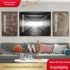 Extensão do espaço luz e sombra varanda pintura geométrica arquitetônica corredor mural pintura decorativa Cristal pintura de porcelana sala de estar pintura suspensa 2605