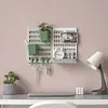 Tablero perforado doméstico sin clavos Decoración de pared Dormitorio Cocina Baño Estante de pared Estantería Estante de almacenamiento para colgar en la pared
