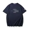 Camiseta Estampada de Moda de Marca Tallas Grandes, Camiseta de Verano Holgada Oversize con Estampado de Letras para Personas Altas y Corpuentas T6348
