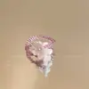 Anillo de Flor Violeta para Niñas 2025 Estilo Coreano Anillo para Dedo Índice Elástico con Cuentas Juego de Anillos de Amistad Apilables