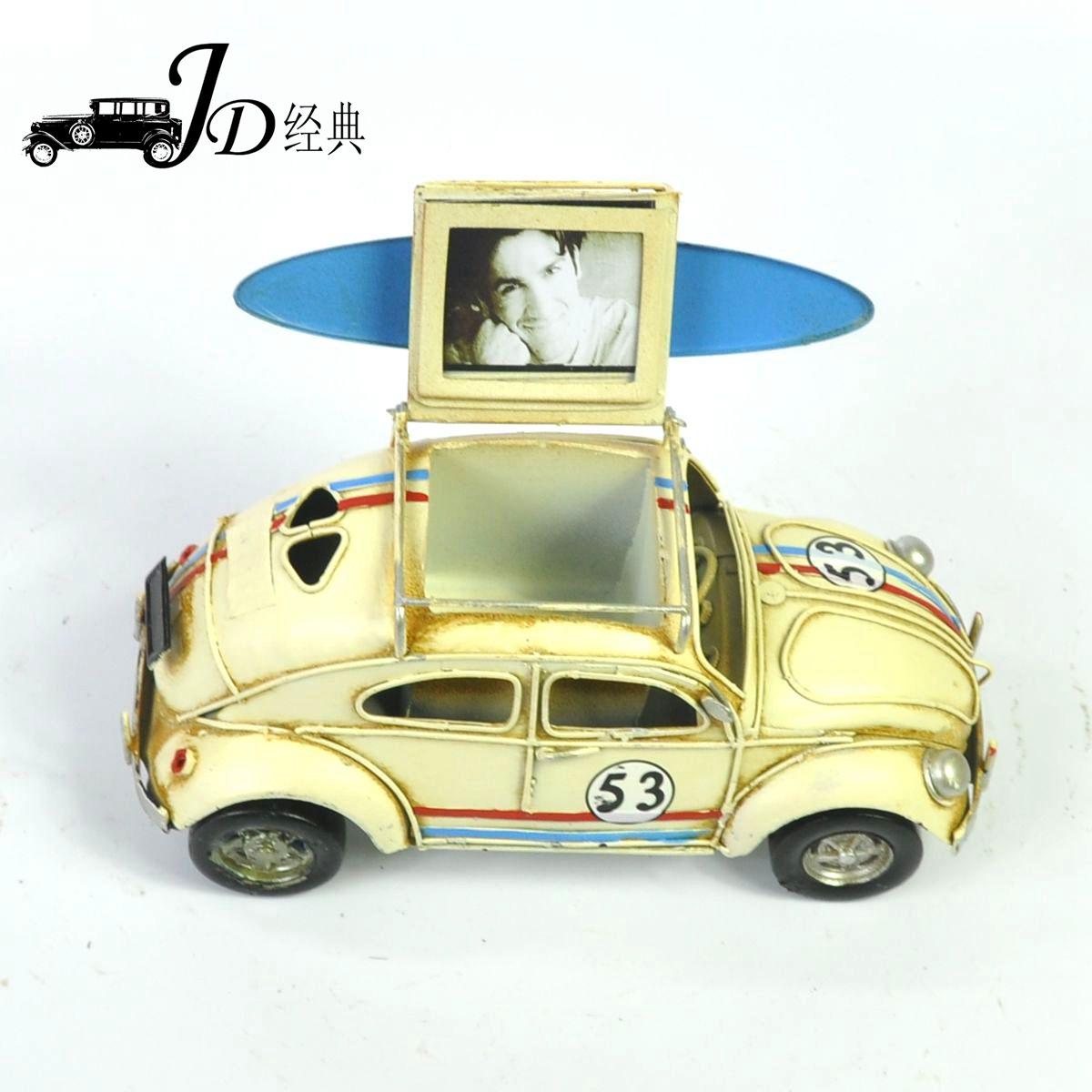 铁艺模型复古老爷车家居饰品摆件 节日礼品金属工艺品客厅玄关摆