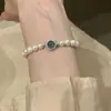 Colar Gargantilha de Pérolas Empilhadas de Camada Dupla Estilo Celebridade de Luxo Leve de Nicho com Pingente Grande Exagerado Brilhante de Zircônia