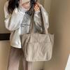 Saco Corduroy all-match College estudante classe shoulder bag commuter bag saco de grande capacidade tote bag bolsa de alta aparência