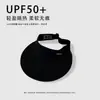 Sombrero de protección solar UPF50+ para mujer, anti-UV, de verano, con ala ancha y parte superior vacía, de seda helada y protección UV.