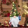 Decoraciones de Mesa Navideñas Iluminadas Forup, Juego de 3reno Muñeco de Nieve Santa con Luz LED