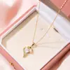 Collar de Lujo Ligero Estilo Nuevo Cadena para Clavícula Femenina Nicho Colgante Cadena Simple Moda Regalo de Cumpleaños San Valentín Colgante Mujer