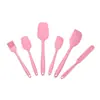 Fábrica en stock raspador de crema para pasteles casero raspador de repostería silicona utensilios de cocina juego de seis piezas con caja de color venta al por mayor