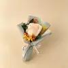 Mini Buquê de Rosas Secas, Presente com Gipsofila, Decoração de Dia dos Namorados, Flores Secas, Mini Buquê Pequeno Personalizado