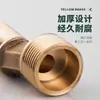 Grifo de Ángulo para Ducha de Cobre Puro con Caño Extendido y Engrosado de Diámetro Variable y Flexible, Válvula Mezcladora con Adaptador de 6 Puntas a 4 Puntas, Accesorios para Grifos