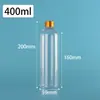 5/10/50/100ml Botella Sellada de Boca Pequeña para Mascotas Tapa Dorada Botella Transparente Botella Dosificadora de Líquido Botella de Muestra Botella de Plástico