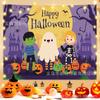 Fondo de tela para fiesta de disfraces de Halloween, decoración de tela, linterna de calabaza, tela colgante, tapiz de fondo con atmósfera de terror