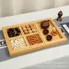 Bandeja de chá de bambu paulownia de sete peças conjunto de chá multi-funcional estufa de chá de madeira de noz vendas diretas da fábrica