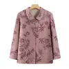 Camisas para Mulheres de Meia-Idade e Idosas, Roupas para Mães, Tops de Manga Longa para Outono, Cardigãs para Idosos, Golas, Casacos Finos de Primavera e Outono para Avós