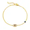 Ojo de Diablo Pulsera de Acero de Titanio con Garras Diseño Estilo ins para Mujer Pulsera con Ojo Azul Incrustado de Circonita para Mujer