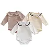 Enterizo estilo preppy para bebé niña 2026 nueva ropa infantil mameluco de manga larga mameluco de bebé estilo coreano