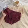 Lencería Sexy de Lujo Ligero para Mujer, Cintura Media-Alta, Satén Suave Puro, Sin Costuras, Refuerzo 100% Algodón, Transpirable y Ligero, Encaje, Bragas para Mujer