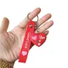 Muñeco Corazón de Amor 3D Llavero del Día de San Valentín Colgante para Bolsa Dibujo Animado Llavero Qixi Festival Amor para Parejas