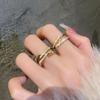 Anillo de viento frío para mujer con diseño de nicho, anillo abierto con luz y lujo.