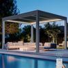 Pérgola Eléctrica de Láminas Móviles para Exterior Aleación de Aluminio Jardín Solarium Patio Casa Pabellón al Aire Libre Personalización