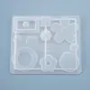 Molde de Resina DIY Brincos Gancho de Orelha Joias Caseiras Enfeites Pingentes Pingentes de Flor Molde de Silicone