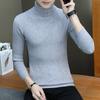 2026 Europeu e Americano Transfronteiriço Simples Outono e Inverno Novo Masculino Gola Alta Tricô Slim Fit Camisa Base Suéter Venda Direta da Fábrica