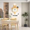 Reloj Totoró Lindo Estilo Crema Sala de Estar de Gama Alta Retro Comedor Reloj de Pared Simple Decorativo para el Hogar