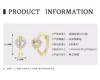 Pendientes de Plata de Ley S925 para Mujer, Clips para Orejas Sencillos, Moda de Lujo Ligero, Versátiles para el Trabajo, Pendientes de Moissanita Color D, Exclusivamente para Ventas Transfronterizas