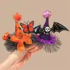 Halloween Niñas Murciélago Calabaza Regalo Sombrero Pinza para el Cabello Actuación Infantil Fotografía Pasador para el Cabello Niña Pequeña Disfraz de Festival Accesorios para el Cabello