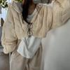 Suéter Corto con Capucha de Punto Trenzado Casual con Cremallera de Manga Larga para Otoño 2026 Reductor de Edad Estilo Blogger