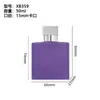 Frascos de Perfume de Vidro Aveludado em Estoque, Processamento Personalizado, Frascos Pequenos de Sub-Envasamento de 50ml, Frascos Transparentes para Atacado, Tampas de Perfume Aveludadas