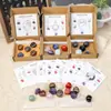 Doce Constelaciones Conjunto de Piedra Cruda de Cristal Cristal Natural Varilla de Yeso Marroquí Piedra de Yoga Caja de Conjunto de Cristal Artesanías