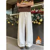 2026 HK26138 Pantalones de Pierna Curva Forrados de Polar para Interiores Imitación Lino Forrados de Polar M-5XL HK26947-Especial P25